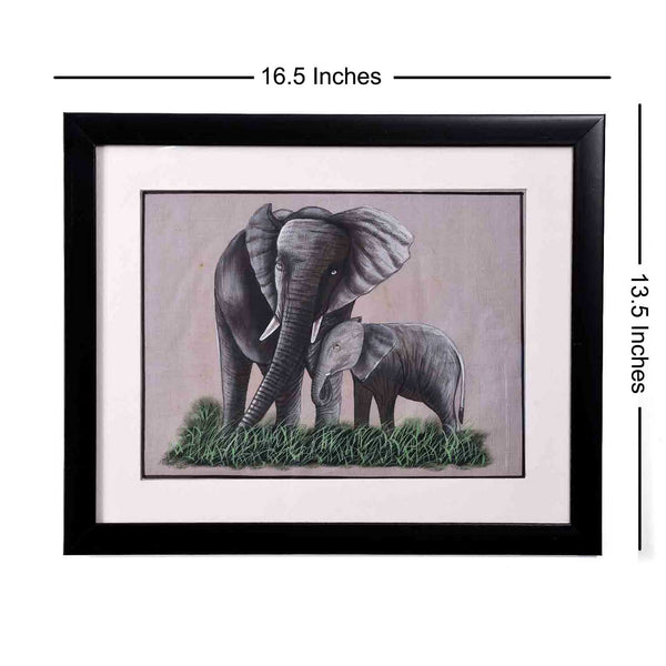 Majestic Elephant Painting (16.5*13.5 Inches)