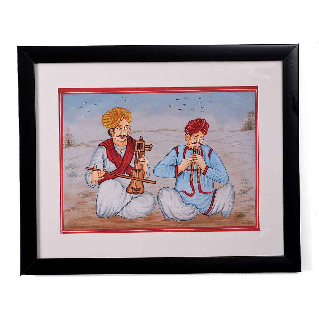 "Soulful Music" Rajasthani Painting (16.5*13.5 Inches)
