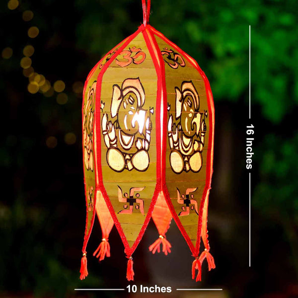 Wonderful Ganesha Palm Leaf Lantern (16*10 Inches)