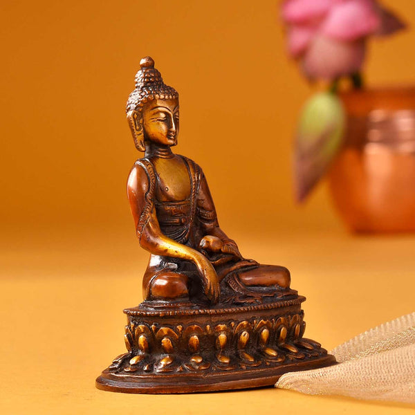 The Pensive Buddha Brass Idol