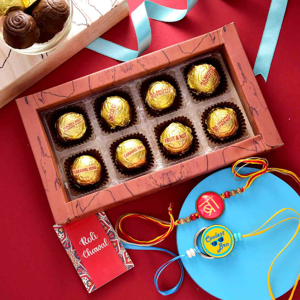 Quirky Rakhi With Assorted Chocolate Box