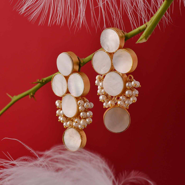 Grapes Pearl Cabachon Earrings