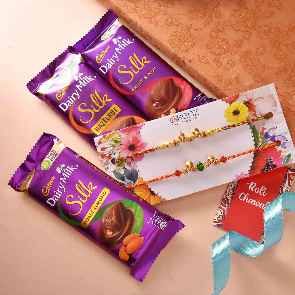 Ghungroo Rakhis Set Of 2 With Chocolates