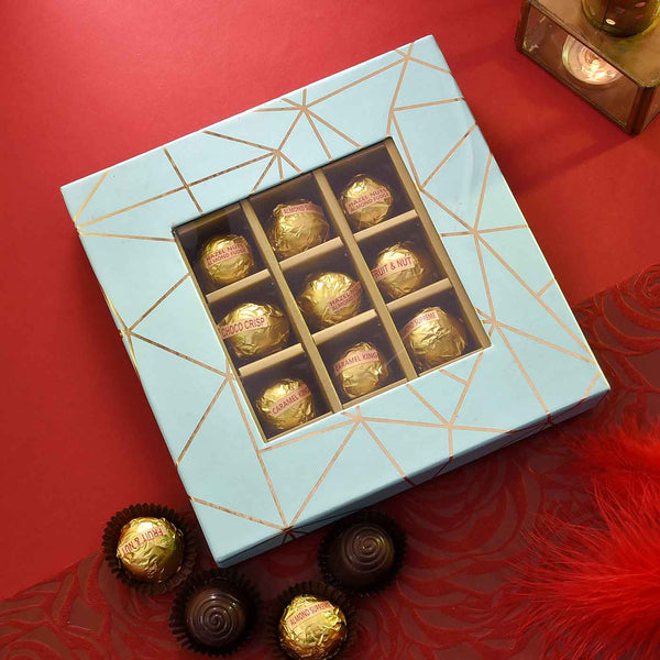 Amazing Golden Box Of Flavored Chocolates