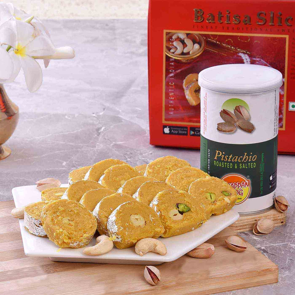 Delicious Pistachios With Batisa Slice