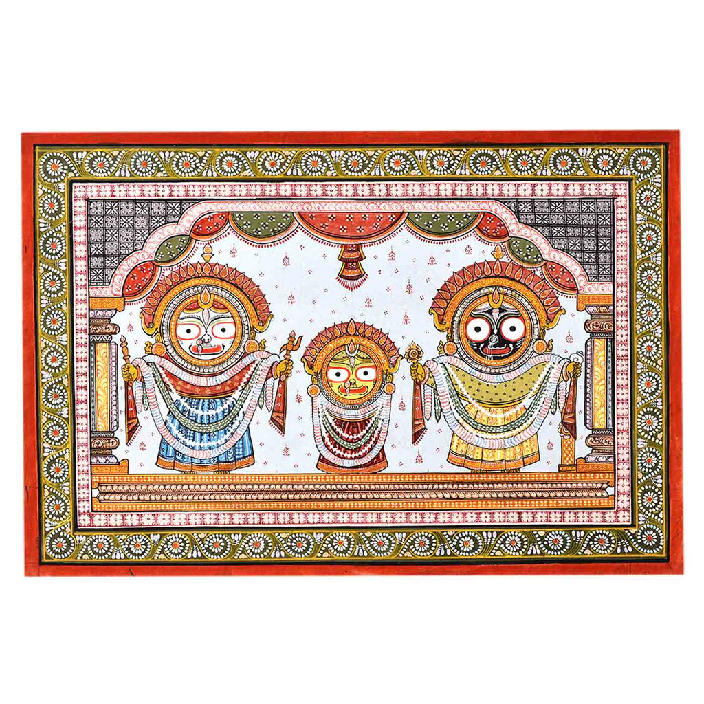 Divine Lord Jagannath Rathyatra Painting (13*19 Inches)