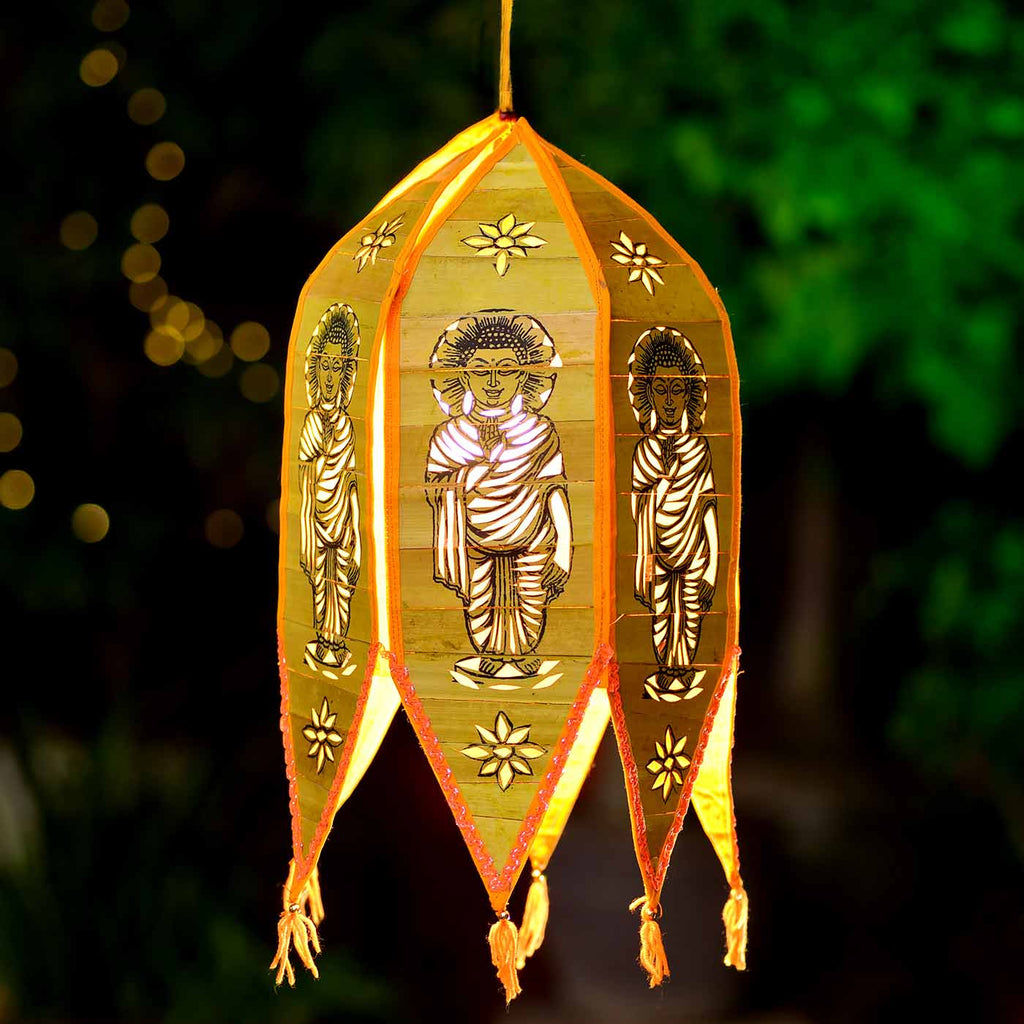 Illuminating Buddha Palm Leaf Lanterns (16*10 Inches)