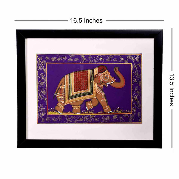 Decorative Royal Elephant Painting (16.5*13.5 Inches)