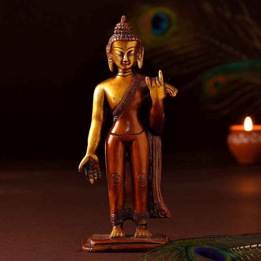 Abhaya Mudra Lord Buddha Brass Idol