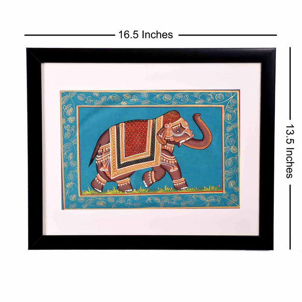 Mughal Painting Of Royal Elephant (16.5*13.5 Inches)