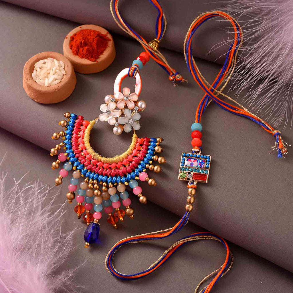 Fancy Beads Rakhi Set