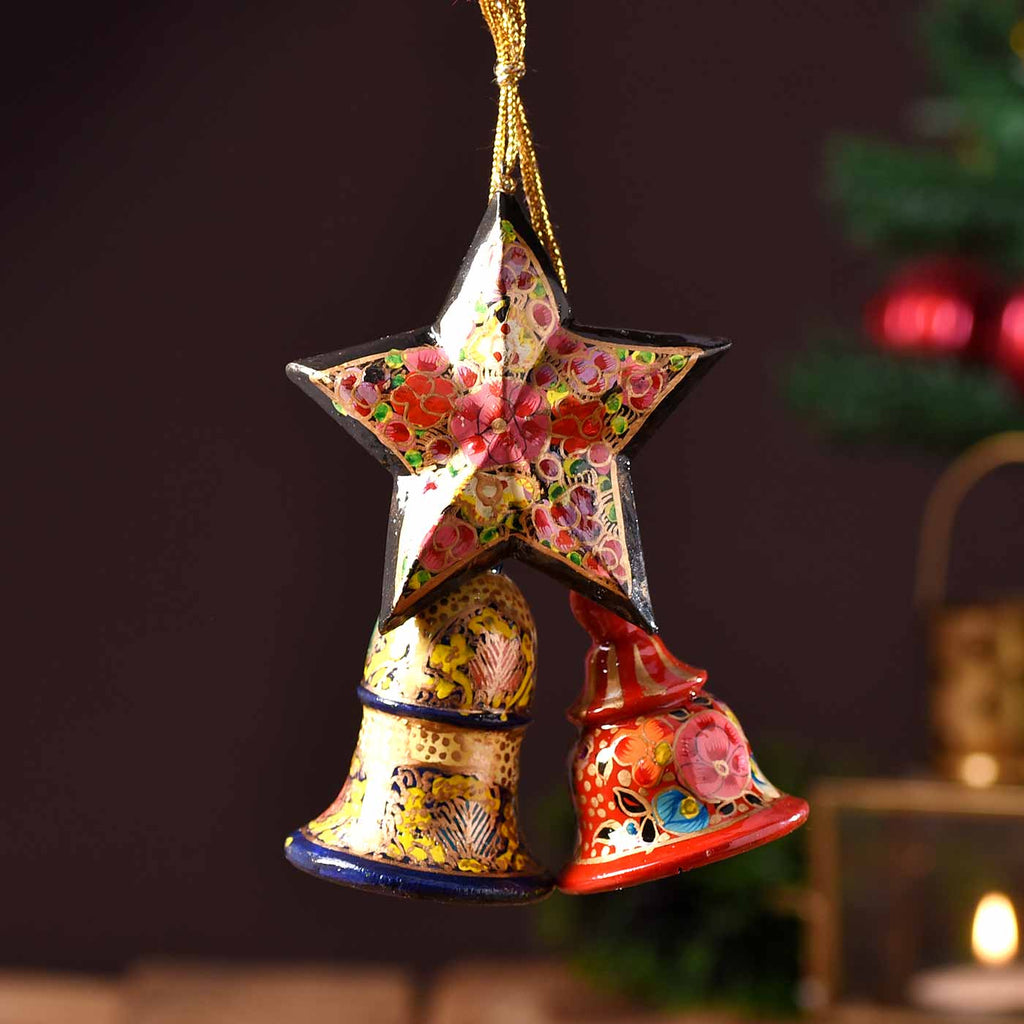 Papier Mâché Christmas Decoratives Of Star & Bells