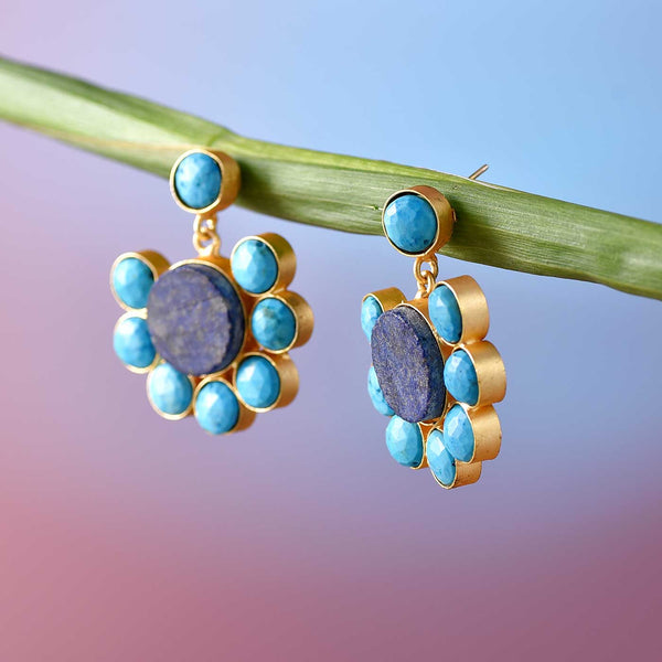 Gorgeous Lapis Lazuli Stones Earrings