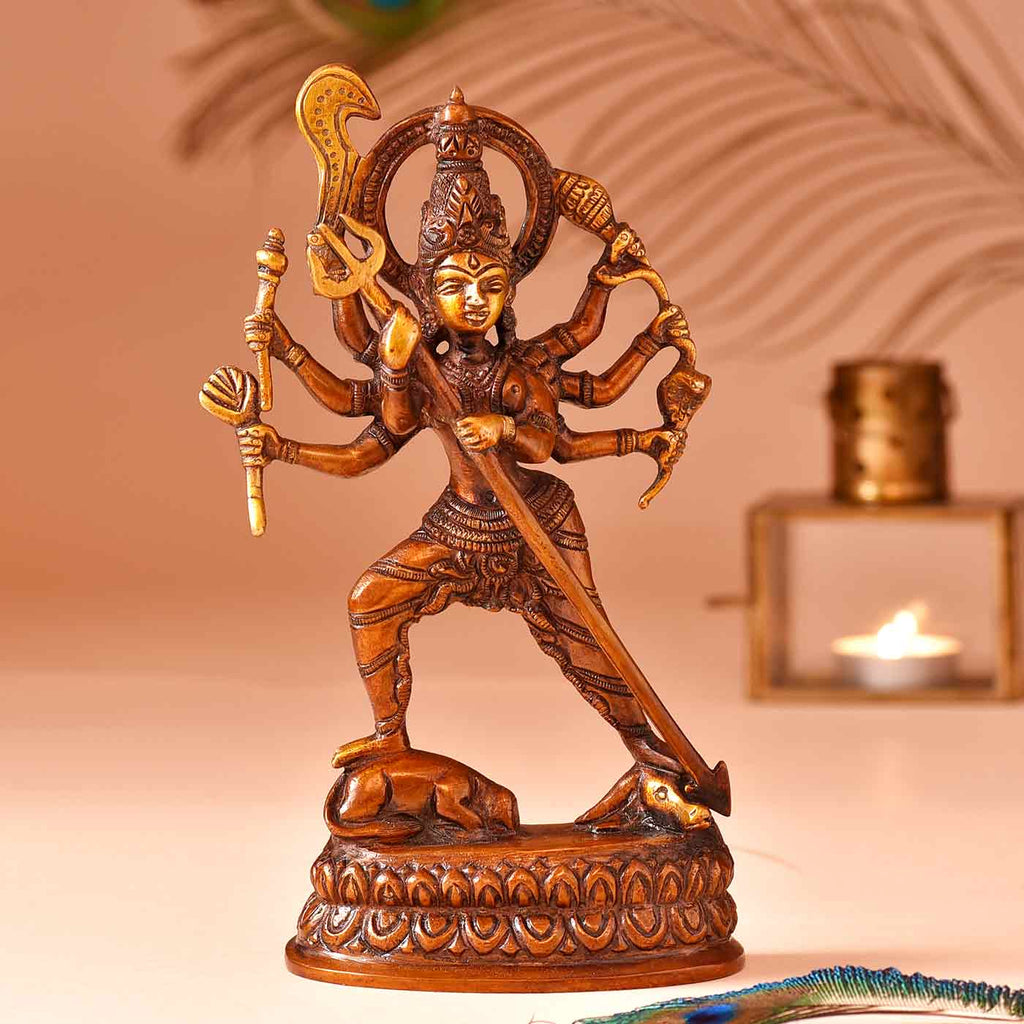 Magnificent Jaya Durga Brass Idol