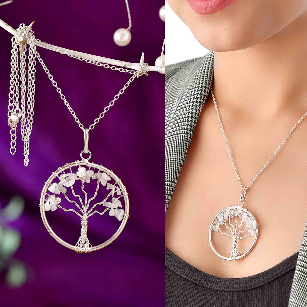 Exquisite "Tree Of Life" Crystal Pendant