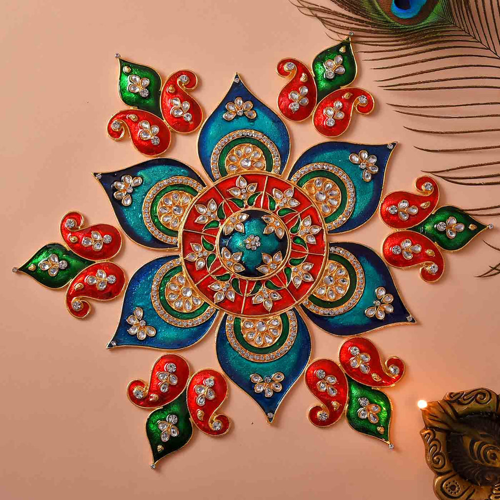 Alluring Floral Pattern Rangoli