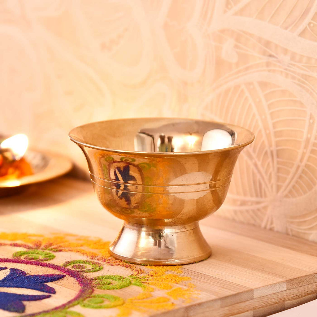 Brass Chandan Pyali For Puja (2 Inches)