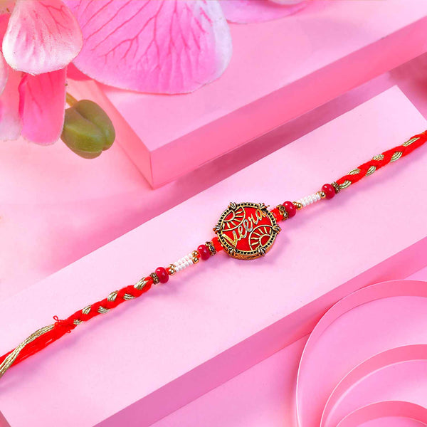 Golden Gram & Hazelnut Harmony Rakhi Hamper
