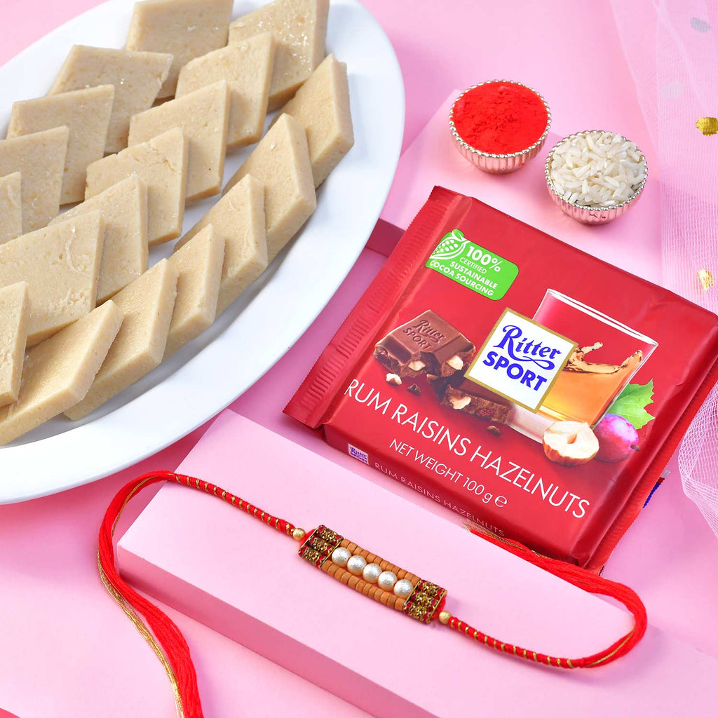 Rakhi Royal: Ritter Sport & Kaju Katli
