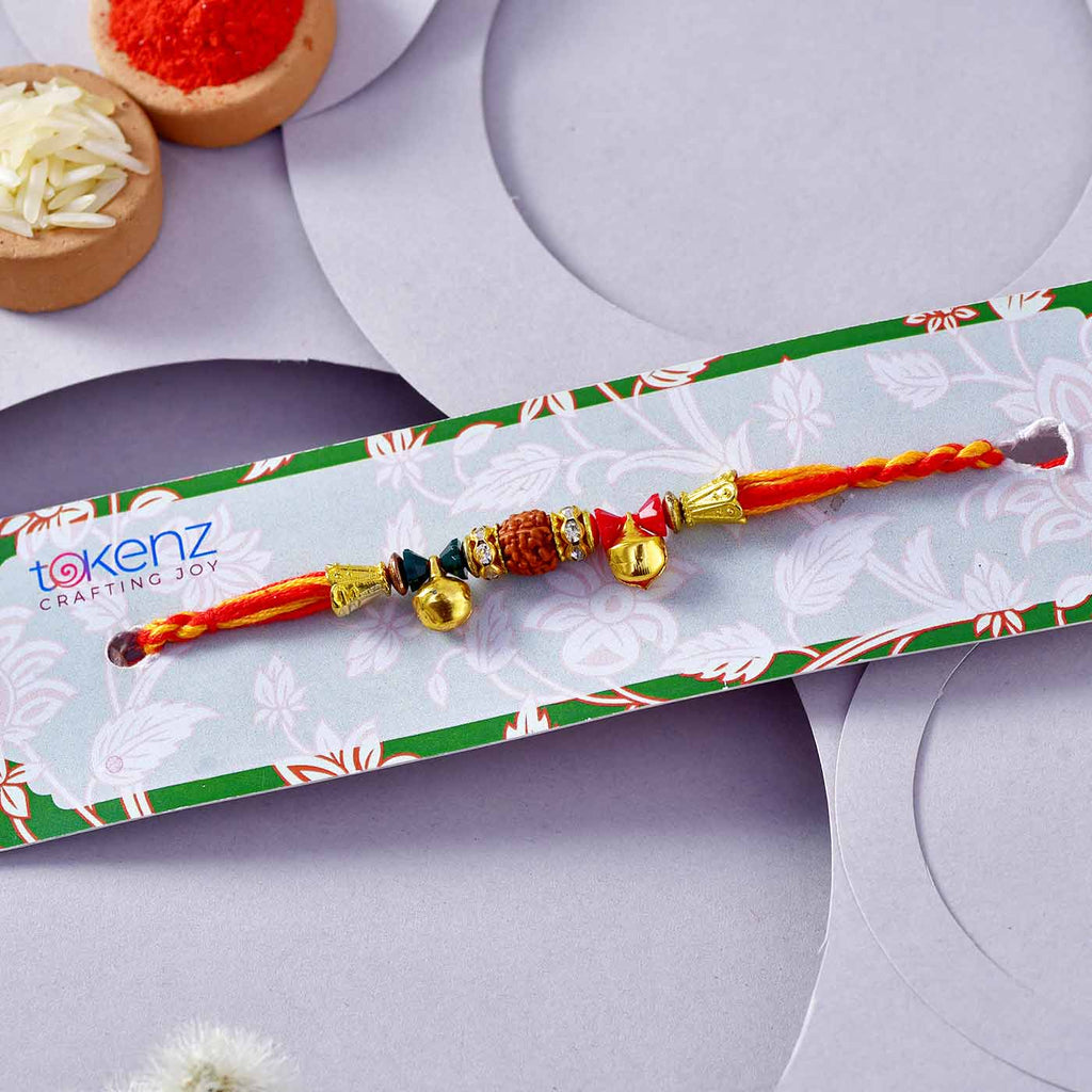Aesthetic Ghungroo & Rudraksh Rakhi – TOKENZ