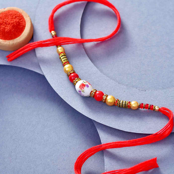 Stunning Pearls & Beads Work Bhaiya Bhabhi Rakhis