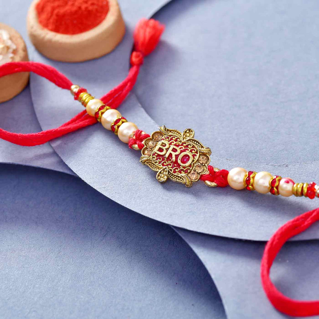 Classy BRO Rakhi With Beads