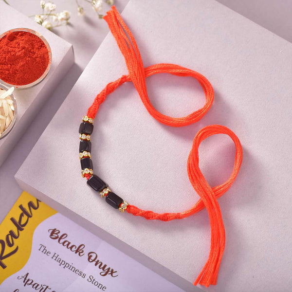 Happiness Stone Black Onyx Rakhi