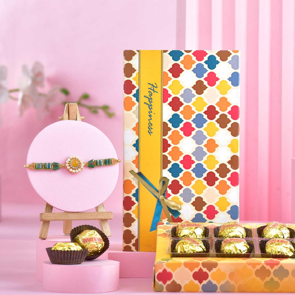 Handmade Chocolate with Single Rakhi Combo.