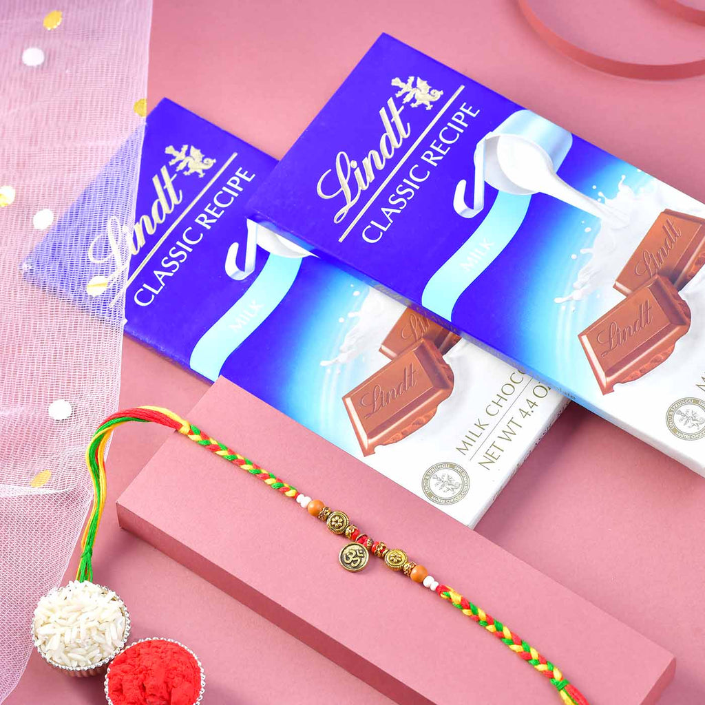 Rakhi with 2 Lindt chocolates