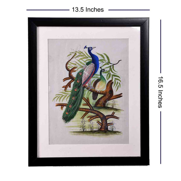 Enchanting Peacock Painting (13.5*16.5 Inches)