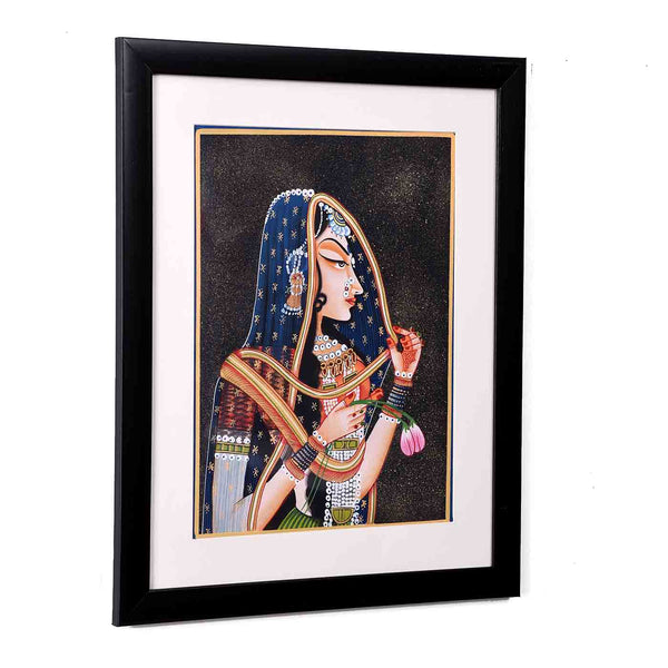 Bani-Thani Rajasthani Painting (13.5*16.5 Inches)