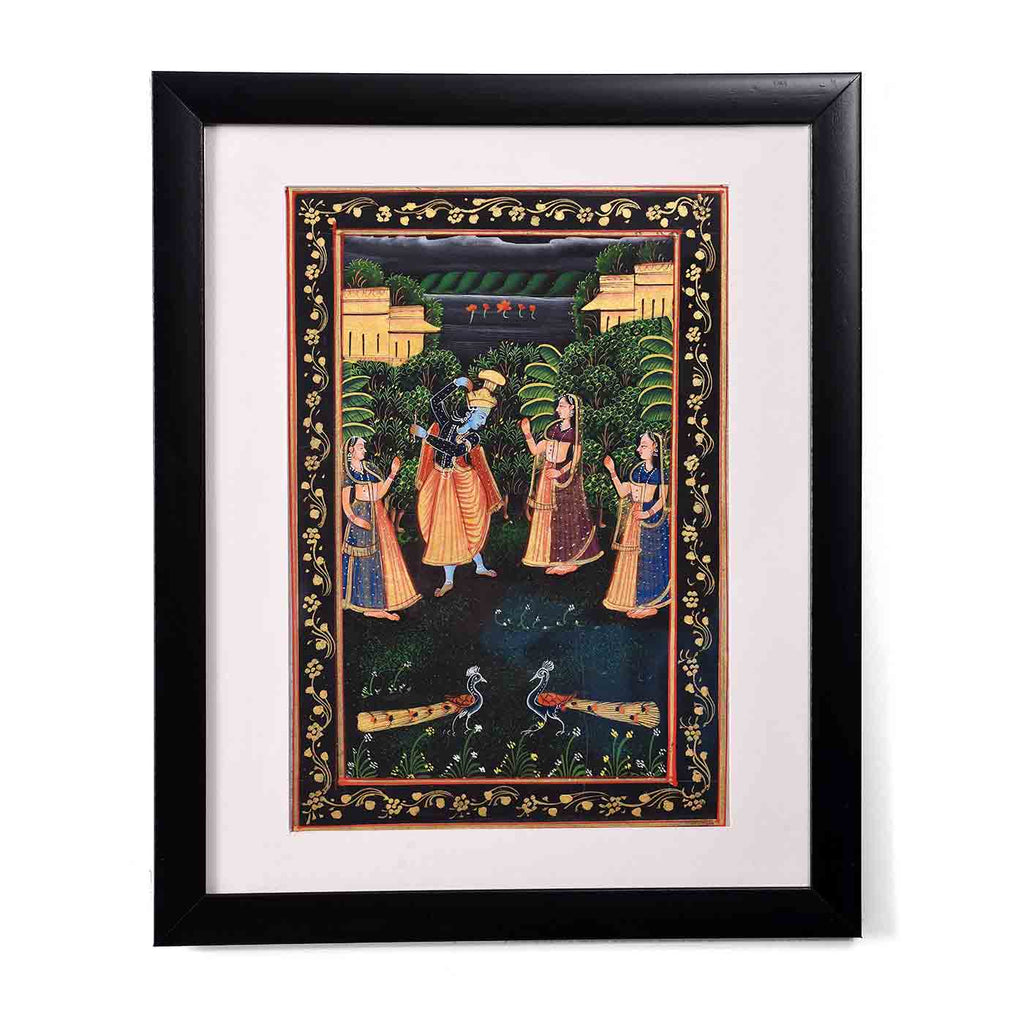 Expression Of Love Radha Krishna Painting (13.5*16.5 Inches)