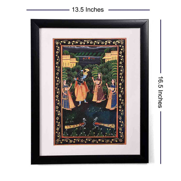 Expression Of Love Radha Krishna Painting (13.5*16.5 Inches)