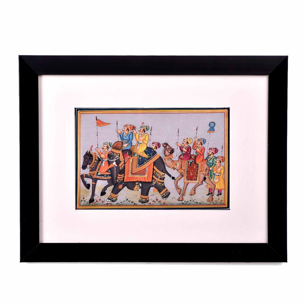 King's Parade Framed Miniature Painting (13.5*10.5 Inches)