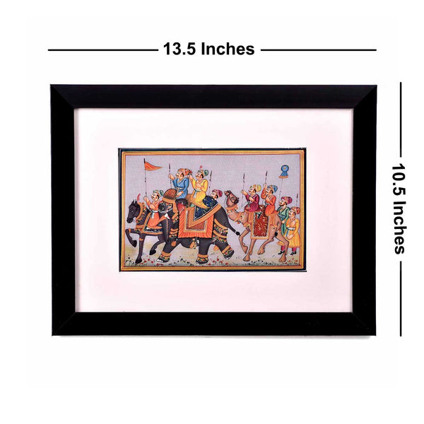 King's Parade Framed Miniature Painting (13.5*10.5 Inches)