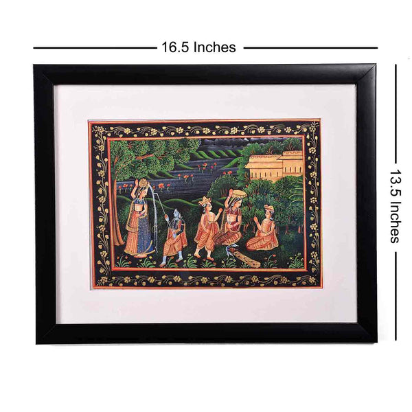 Makhan Chor Krishna Rajasthani Painting (16.5*13.5 Inches)