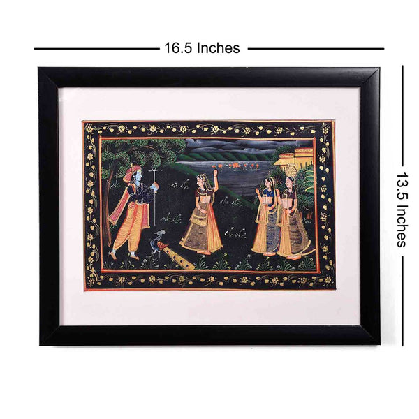 Alluring Radha-Krishna Kishangarh Painting (16.5*13.5 Inches)