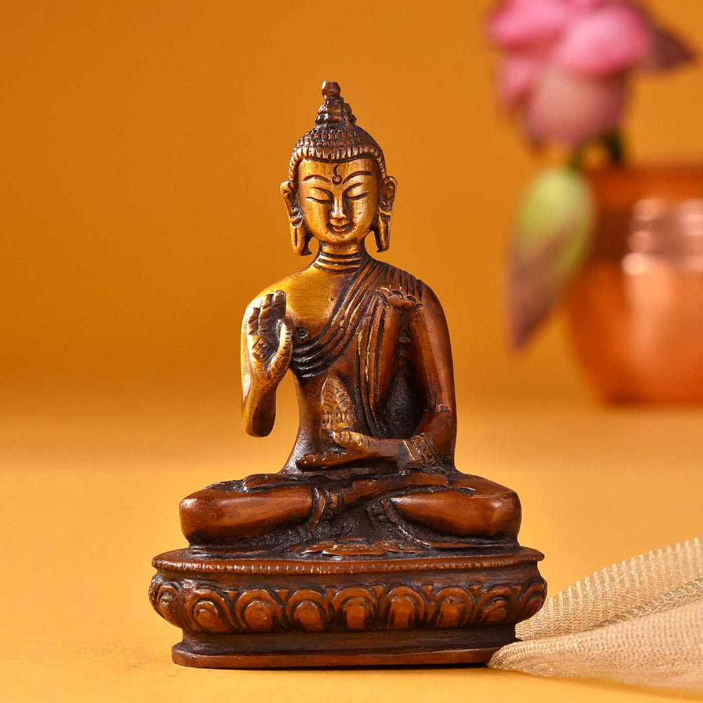 Buddha In Meditation Brass Idol