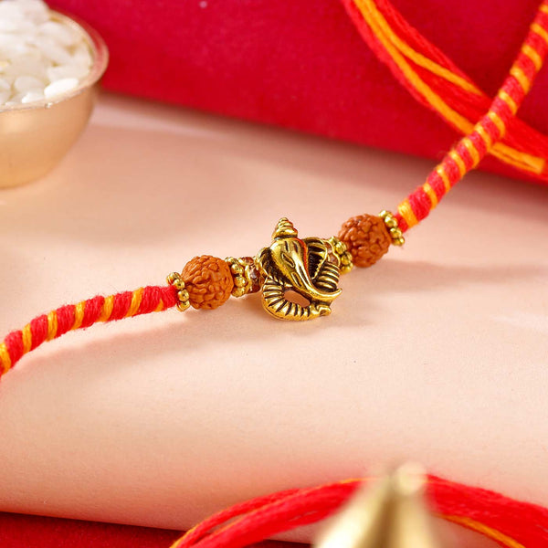 Ganesha Rakhi With Antique Finish