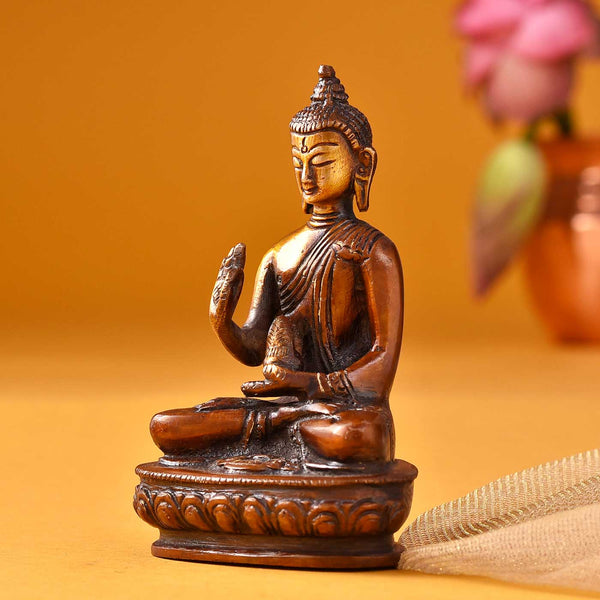 Buddha In Meditation Brass Idol