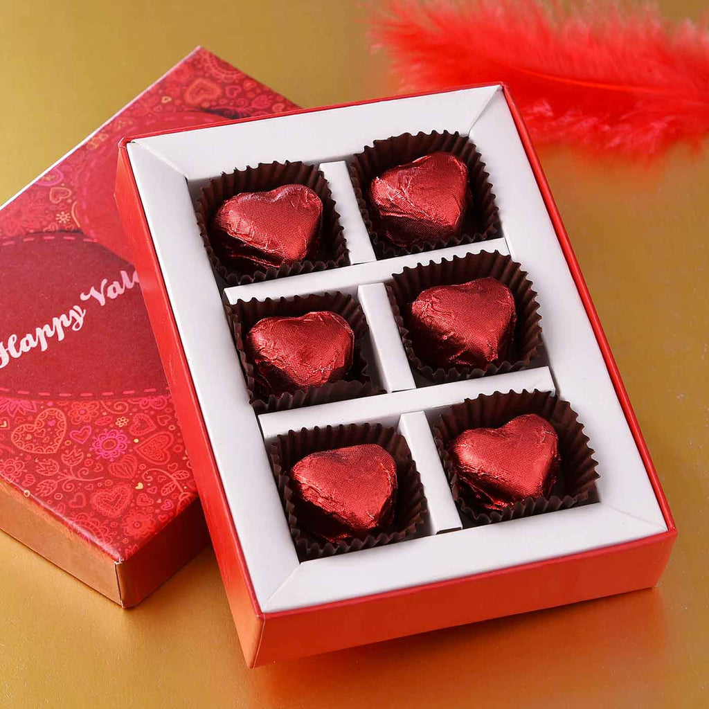 Delicious Red Heart Shaped Chocolates