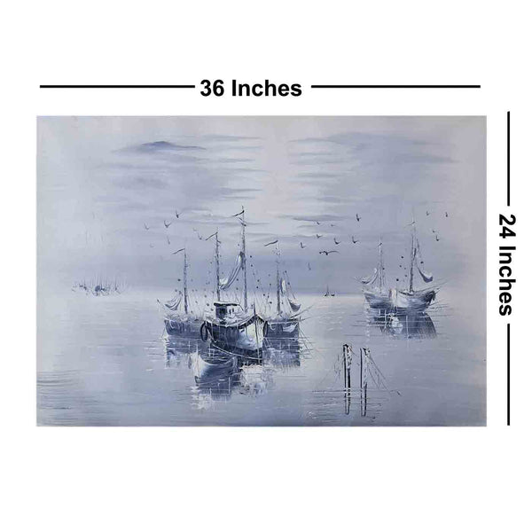 Epic Italian Coastal Seascape Painting (36*24 Inches)