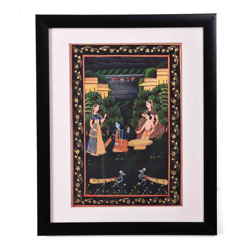 Kishangarh Painting Of Krishna (13.5*16.5 Inches)