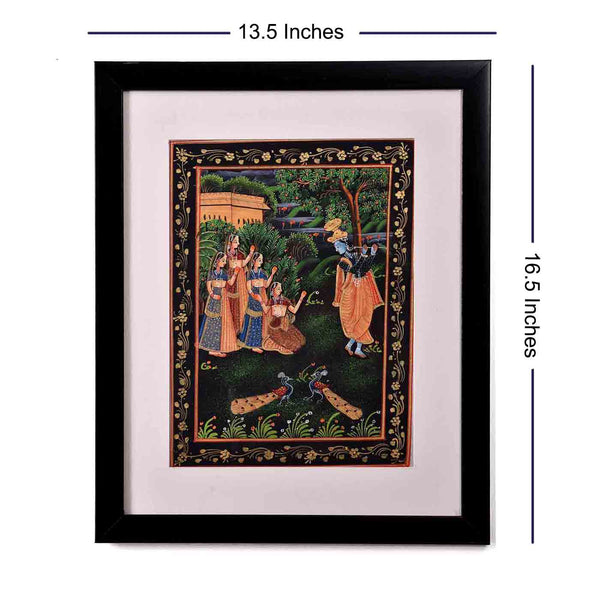 Manmohak Krishna Rajasthani Paintings (13.5*16.5 Inches)