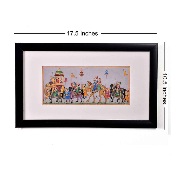 Miniature Art Of Mughal Travel (17.5*10.5 Inches)