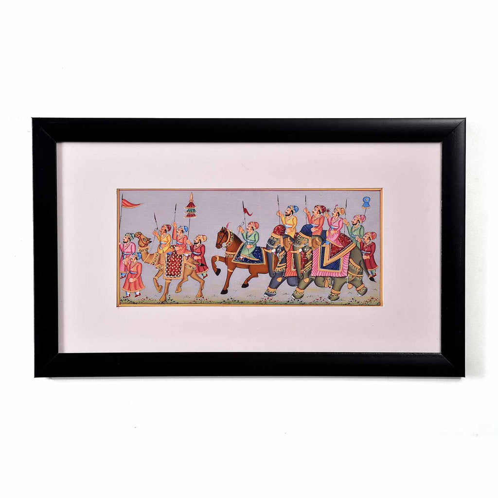 Grand Mughal Miniature Painting (17.5*10.5 Inches)