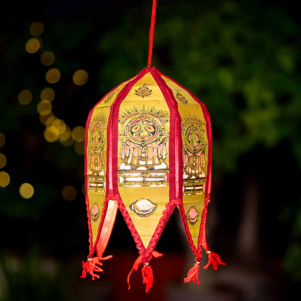 Lord Jagganath Palm Leaf Lanterns (12*7.5 Inches)