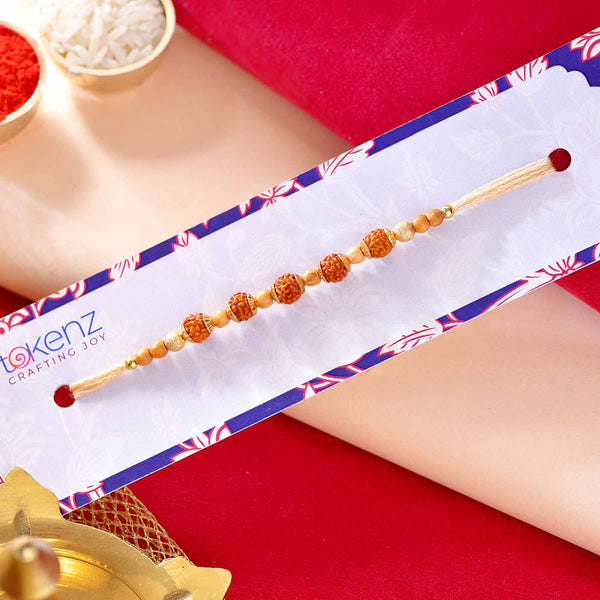 Graceful Rudraksh & Beads Rakhi