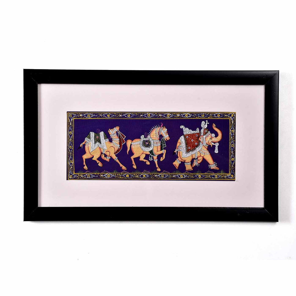 Miniature Paintings Of Mughal Wedding (17.5*10.5 Inches)