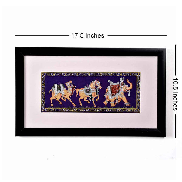Miniature Paintings Of Mughal Wedding (17.5*10.5 Inches)